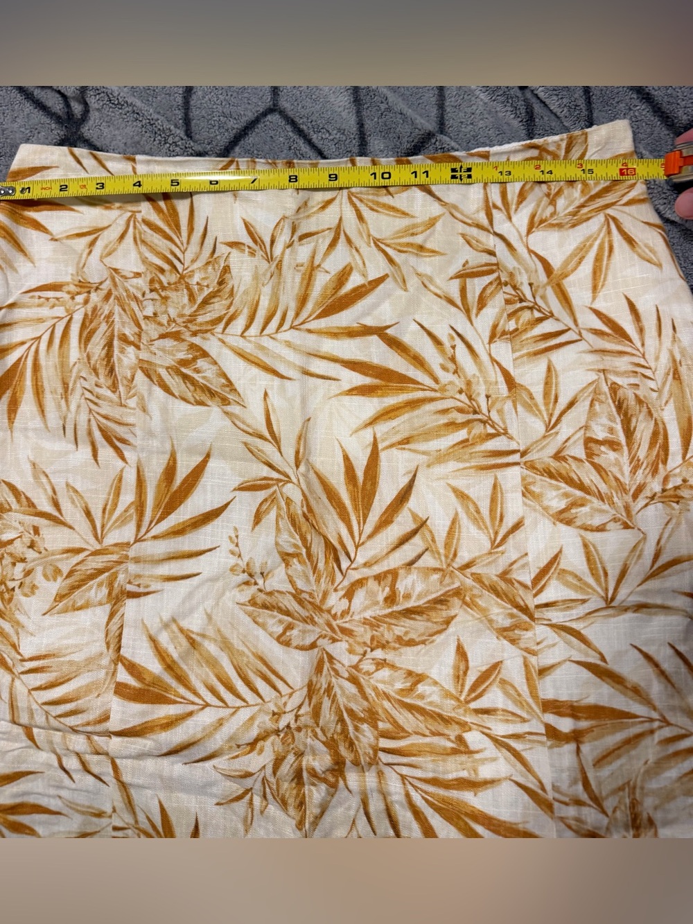 Lost & Wander Linen Blend Midi Skirt Tropical Print - Picture 13 of 14